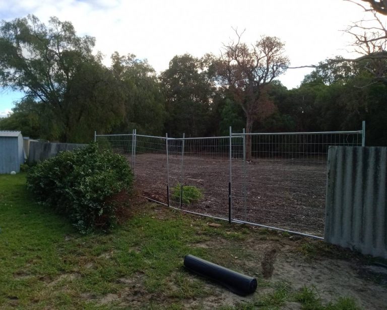 Fencing installed for property security.